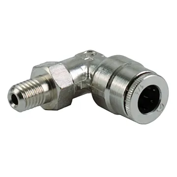 Lincoln Industrial 1/4-28 x 1/4 in Tube x MNPT 90 deg Swivel Elbow Adapter
