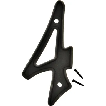 Hy-Ko 4 In. Black House Number Four