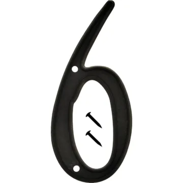 Hy-Ko 4 In. Black House Number Six