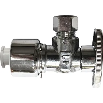 Keeney 2622PCPOLF Supply Line Valve, 5/8 x 3/8 in Connection, Compression, Brass Body