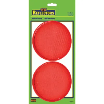 Hy-Ko 3-1/4 In. Dia. Round Red Press-On Reflector (2-Pack)