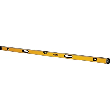 DEWALT DWHT43079 Box Beam Level, 78 in L, 3-Vial, Magnetic, Aluminum, Black/Yellow