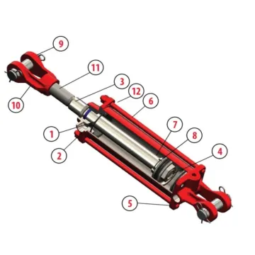 Monarch Industries Inc 2-1/2 in 12 in 2500 psi Steel Hydraulic Cylinder