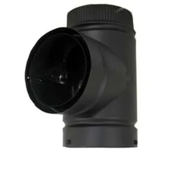SELKIRK SS Stove Pipe Insulation Tee (Black) 6 in.
