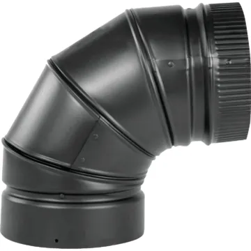 SELKIRK SS Stove Pipe Insulated Elbow (Black) 6 in.