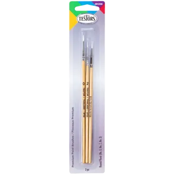 Rustoleum Testors Premium Round Brush Set (3pc)