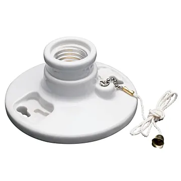 Pass & Seymour Medium Base Lampholder, White