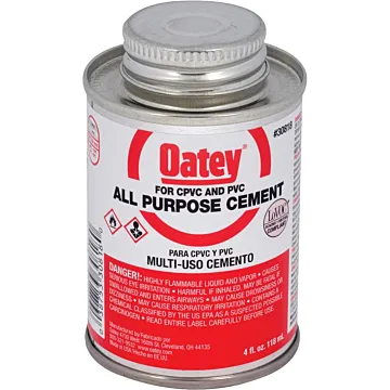 OATEY Oatey® 4 oz. All-Purpose ABS, PVC and CPVC Clear Cement