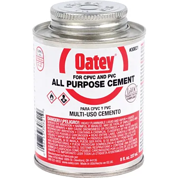 OATEY Oatey® 8 oz. All-Purpose ABS, PVC and CPVC Clear Cement