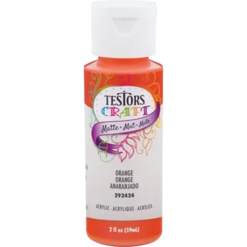 Rust-Oleum Testors Acrylic Craft Paint (Matte - Orange) 2 oz