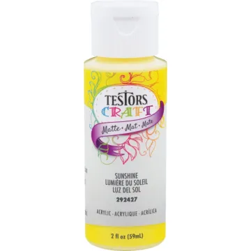 Rust-Oleum Testors Acrylic Craft Paint (Matte - Sunshine) 2 oz
