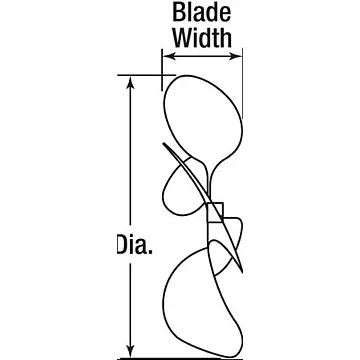28 deg Aluminum 11/16 in Fan Blade