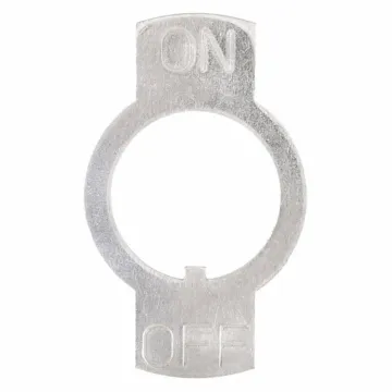 On-Off Nickel Plated Gray Switch Plate