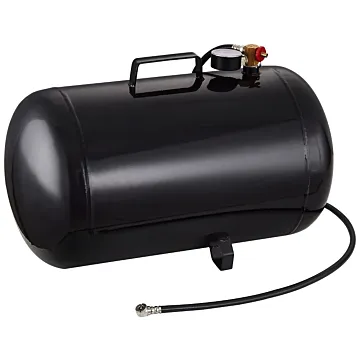 ProSource AT10 Air Tank, 10 gal Tank, 5/16 in Inlet, 1/4 in Outlet, 85 to 125 psi Pressure, Steel, 2 mm
