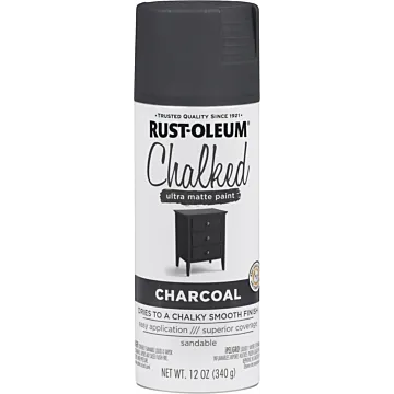 Rust-Oleum Chalked Spray Paint (Ultra Matte - Charcoal) 12 oz