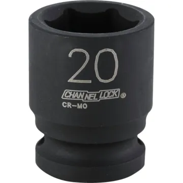 Channellock 1/2 In. Drive 20 mm 6-Point Shallow Metric Impact Socket