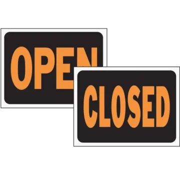 Hy-Ko Hy-Glo Open/Close Sign (Fl. Orange/Black)