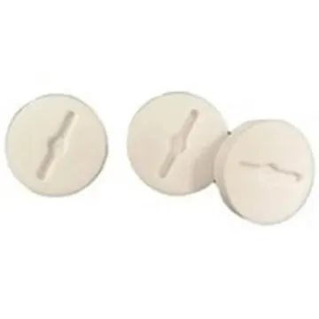 Bell Hubbell 5269-6 Closure Plug, 13/16 in Dia, 5/16 in L, 13/16 in W, Metal, White