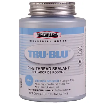 Rectorseal Corp. RectorSeal Tru-Blu 31551 Pipe Thread Sealant, Fast-Dry, PTFE Enriched, Plumbing, 1/2 Pint