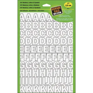 Hy-Ko 1 In. Vinyl Numbers, Letters & Symbols