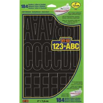 Hy-Ko 3 In. Black Vinyl Letters, Numbers & Symbols (184 Count)