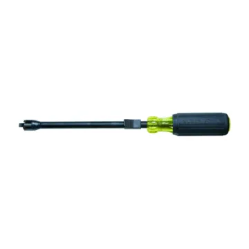 Klein Tools 1/4-Inch Cabinet Gripping Screwdriver, 7-Inch Round Shank