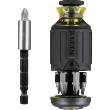 Klein Tools 8-in-1 Stubby Adjustable Length Multi-Bit Screwdriver