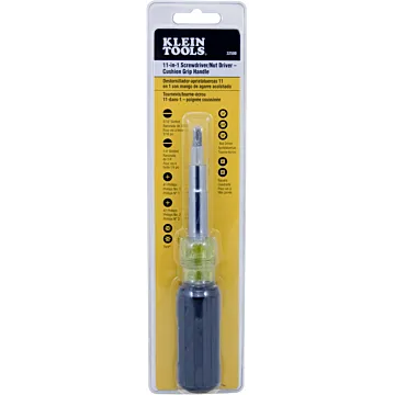 Klein Tools 11-in-1 Multi-Bit Screwdriver/Nut Driver, Phillips, Slotted, Square, TORX®