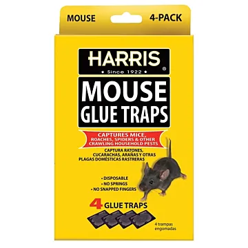 Harris Pre-Baited Mouse Glue Traps (4pk)