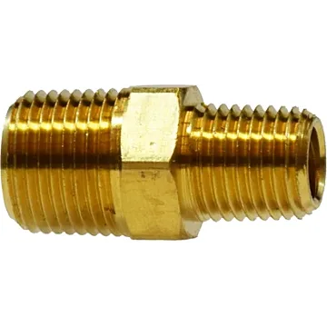 Pressure Connections Corp Nipple 1/4 x 1/8 in Brass Pipe Nipple
