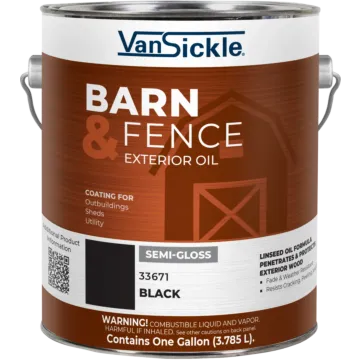 Van Sickle Barn & Fence Exterior Oil (Semi-Gloss - Black) Gallon