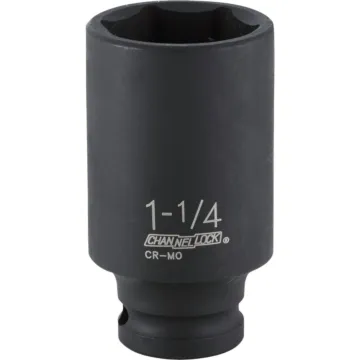Channellock 1/2 In. Drive 1-1/4 In. 6-Point Deep Standard Impact Socket