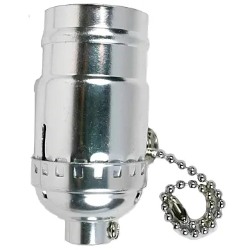 Jandorf 60405 Pull Chain Lamp Socket, 3-Way, 250 V, 250 W, Nickel Housing Material