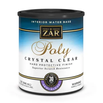 ZAR Interior Water Base Poly (Crystal Clear - Semi-Gloss) 1 qt