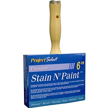 Linzer Paint Brush, 6 in W, 3-1/8 in L Bristle, Polyester Bristle, Threaded Handle