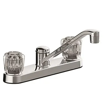 EZ-FLO 7.69 in 4-11/16 in Ceramic Disc Faucets Low-Spout Washerless Kitchen Faucet without Side Spray