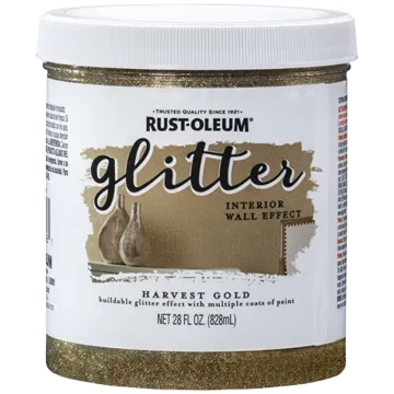 Rustoleum Specialty Glitter Interior Wall Paint (Harvest Gold) 1 qt.