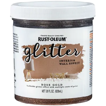 Rustoleum Specialty Glitter Interior Wall Paint (Rose Gold) 1 qt.