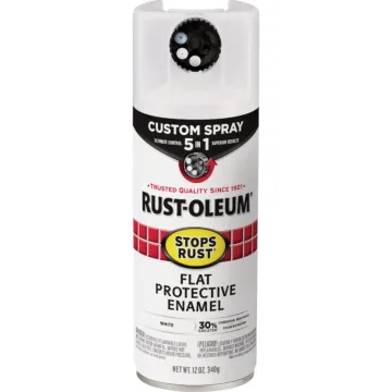 Rust-Oleum Stops Rust 5-in-1 Protective Enamel Spray Paint (Flat - White) 12 oz