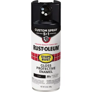 Rust-Oleum Stops Rust 5-in-1 Protective Enamel Spray Paint (Gloss - Black) 12 oz
