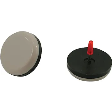 Shepherd Hardware 9469 Furniture Pad, Round, 7/8 in Dimensions, Polyethylene (Black/Tan - 8pk)