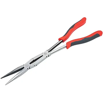 Crescent PSX200C Nose Plier, 13.46 in OAL, 4 in Jaw Opening, Black/Red Handle, Comfort-Grip Handle, 2-3/4 in L Jaw