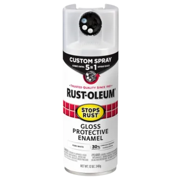 Rustoleum Protective Enamel Custom 5-in-1 Spray (Gloss - Pure White) 12 oz