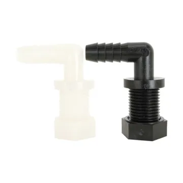 Poly Threaded Nozzle Body Elbow with Hose Barb