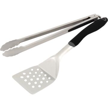 GrillPro Soft Grip Handle SS BBQ Tool Set (2pc)