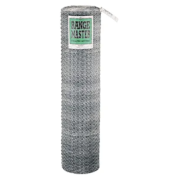 Rangemaster 6432 Poultry Netting, 50 ft L, 72 in W, 20 ga Gauge, Hexagonal Mesh, 1 in Mesh, Steel, Galvanized