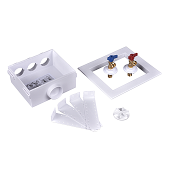 OATEY Quadtro, 1/4 Turn, Copper Washing Machine Outlet Box – Display Box