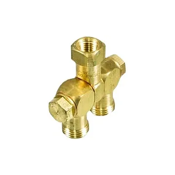 TeeJet 1/4" Female NPT Double Swivel Brass Nozzle Body