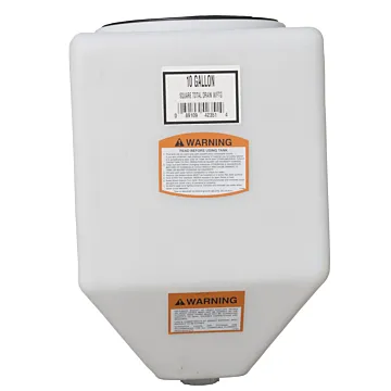Norwesco 10 gal Polyethylene White Storage Tank