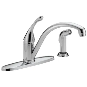 Delta Faucet Delta Collins™: Single Handle Kitchen Faucet With Spray - Single Handle Lever - Chrome